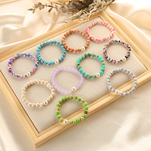 Venta al por mayor de pulseras de piedra natural de 8mm, joyería de <span class=keywords><strong>la</strong></span> amistad, brazalete de perlas redondas ajustables, pulsera de cuentas de cristal Turquesa - Product Image 2