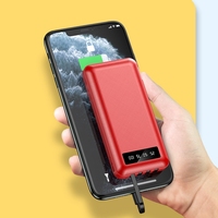 X325-1 Batterie externe portable haute capacité 20000mAh avec câbles, charge rapide et écran LED