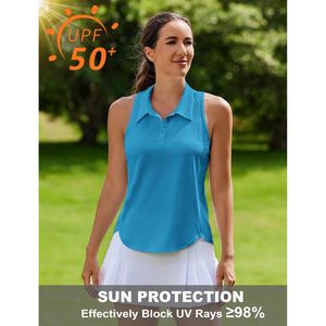 Camiseta de Polo sin Mangas para Mujer FOXA, de Secado Rápido, con Cuello, Protección Solar, para Golf, Tenis, Color Azul - Product Image 4