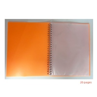 Suministros de papelería A4 PP Cover 20 hojas Display Book Display clearbook Protector transparente Carpeta de documentos transparente