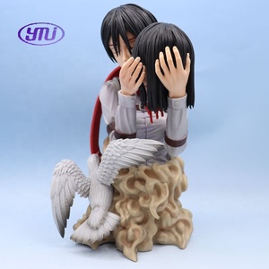 Statues d'anime japonaises de 22 cm, le baiser de la mort, Mikasa Ackerman, Eren Jaege, Figura, figurine en PVC - Product Image 4
