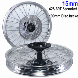 Jantes avant et arrière en alliage d'aluminium de 1,60 à 17 pouces avec disque de frein à disque pour moto de cross KLX <span class=keywords><strong>CRF</strong></span> Kayo BSE - Product Image 1