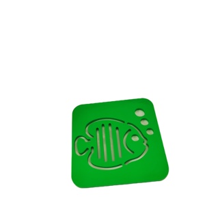 Conception de poisson en PVC personnalisé respectueux de l'environnement coussin d'isolation thermique protéger la table tapis de tasse réutilisable QiXiang - Product Image 5