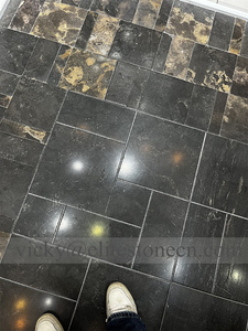 Pavés en pierre de calcaire noire, design moderne, écologiques, durables, pour terrasse extérieure, allée, parc, pavés en vrac, pavés en briques - Product Image 4