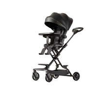 Poussette bébé modèle en alliage d'aluminium, légère, pliable, avec vue bidirectionnelle, pour nouveau-nés assis/allongés