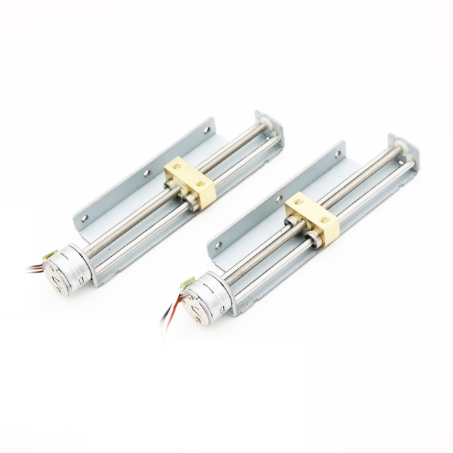 90mm Stroke Micro Linear Stepping Motor Mini Linear Dc Stepper Motor Linear Actuators 5v Dc with Bracket and Brass Nut Slider