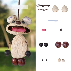 Wholesale DIY Natural Fruit Shell Pendant Handcrafted Doll Hanging Charm For Gift And Home Decoration - Product Image 2