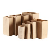 Sacs en papier kraft gaufré à fond carré, de qualité alimentaire, imperméables et résistants à l'huile, pour l'emballage et le stockage de pain, de toasts et de gâteaux, pour l'exportation.