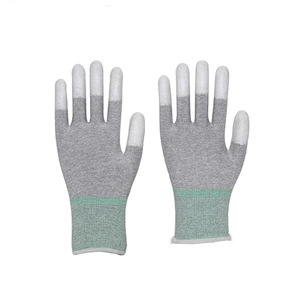 Guantes de fibra de carbono con revestimiento antiestático, guantes de trabajo para taller electrónico sin polvo con revestimiento de PU, venta al por mayor para mujeres - Product Image 1