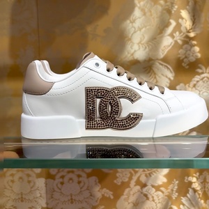 Luxury <b>Rhinestone</b> Logo Women White Leather Skate Sneakers Purple Heel Lace Up Flat Casual <b>Shoes</b> For Ladies Daily Street Dating - Product Image 1