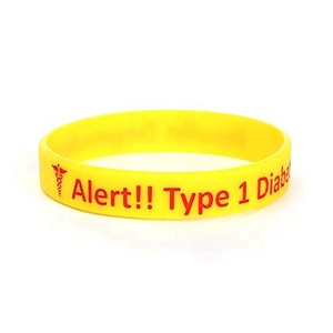 Pulseras de Identificación Médica de Silicona Clásicas para Diabetes <span class=keywords><strong>Tipo</strong></span> <span class=keywords><strong>1</strong></span>, Paquete de 5, Personalizadas, de Alta Calidad y Económicas, para Hombres y Mujeres, Muestra Gratis, 7.5 Pulgadas - Product Image 4