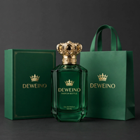 Botol Semprot Parfum Berkualitas Baik 50ML Botol Kaca Parfum Custom Persegi Hijau 30ML Botol Parfum 100ML Dengan Kemasan