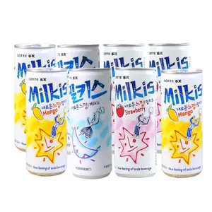 Minuman soda susu Korea ular 250ml, minuman susu rasa stroberi untuk mangga