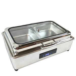Commercial 9L Gold <b>Chafing</b> <b>Dish</b> Hydraulic Electric Temperature Control for Hotels & Restaurants <b>Buffet</b> <b>Set</b> - Product Image 1