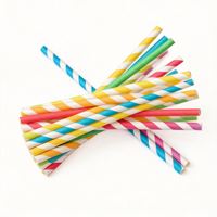 Pailles en papier biodégradables rayées orange et blanches pour le vin, décoration élégante pour les fêtes, mariages, anniversaires, Nouvel An