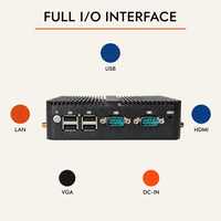 Computadora Industrial Integrada YCT sin Ventilador, Enfriamiento Pasivo, Doble LAN, HDMI, VGA, 2 COM, RS232/RS485, Voltaje Amplio para Sistemas SCADA