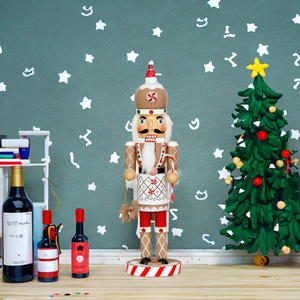Bestwish 25 New Gingerbread Man <b>Nutcracker</b> 36CM Solid Wood Glossy Finish Modern Doll Christmas Ornament Puppet Gift Craft for - Product Image 3