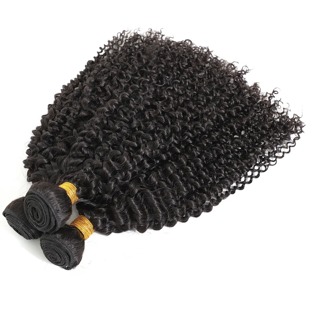 Wholesale Hair Vendors Natural Virgin Cuticle Aligned Hair Products for Black Woman Curly Bulk Human Hair Bundles