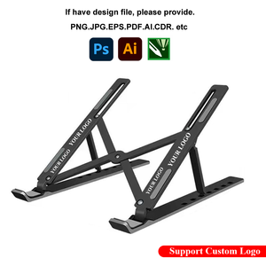 Support pliable en métal avec logo personnalisé pour ordinateur portable, article cadeau avec logo, support réglable pour livre <span class=keywords><strong>Mac</strong></span>, support pour ordinateur portable en alliage d'aluminium - Product Image 2