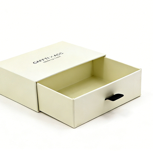 Boîte à tiroir coulissant personnalisée avec ruban pour emballer des ensembles cadeaux de bijoux, de bougies et de montres avec du papier d'emballage spécial - Product Image 3