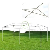 Gazebo de jardin étanche avec murs latéraux tente de fête 3x9 m auvent Zip Camping auvent de jardin étanche avec jardin Vida Anti vent