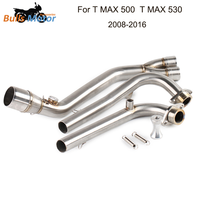 2008-2016 acier inoxydable 51mm moto échappement avant tuyau pour YAMAHA TMAX500 530 en-tête tuyau lien avant mi lien tuyau d'échappement