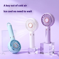 Nouvelle mode Simple petit ventilateur à main USB charge extérieur pratique suspendu Mini ventilateur