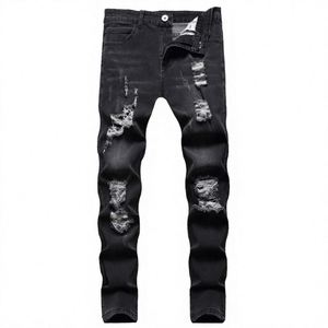 Pantalones Vaqueros de Diseñador de Lujo de Alta Calidad, Estilo Hip Hop, Elásticos, Rotos, Vaqueros de Mezclilla, Ropa Urbana, Vaqueros para Hombre - Product Image 4
