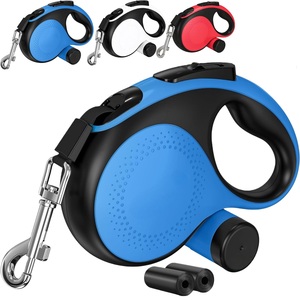 Correa Retráctil de Lujo para Perros de 5 Metros, Roja/Negra, Duradera, con Dispensador de Bolsas para Excrementos de Liberación Rápida, para Perros de hasta 30 kg, Venta al por Mayor - Product Image 6