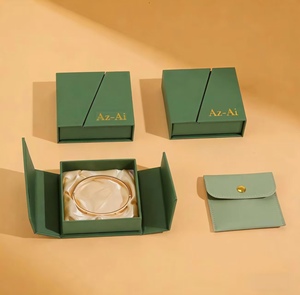 Boîte en papier personnalisée OEM de luxe à double porte, fermeture magnétique écologique, doublure en éponge, emballage cadeau haut de gamme pour bijoux, pour bagues - Product Image 1