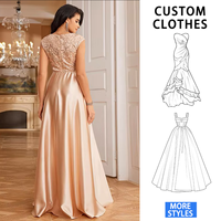 IMPERIAL Robe de Soirée de Luxe à Paillettes Col V, Longue Robe en Satin pour Mariage, Fête et Bal, Élégante pour Femmes