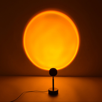 Mini lampe de coucher de soleil Led Projection lumière rotative moderne lampe rvb veilleuse pour chambre arc-en-ciel coucher de soleil atmosphère lampadaire