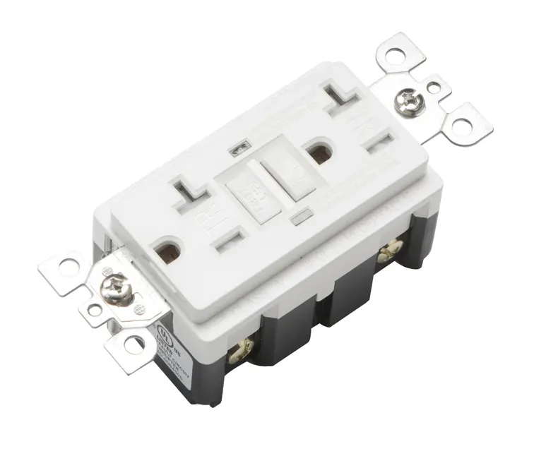 LUMEX American type 20A 125V Ground Fault Interrupter Receptacle Tamper Resistant GFCI Outlet with wall plate cover