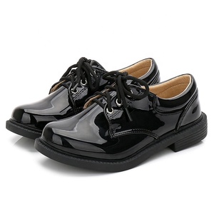 Chaussures plates classiques en cuir verni <span class=keywords><strong>Oxford</strong></span> confortables pour garçons et filles, style uniforme scolaire, pour tout-petits - Product Image 1