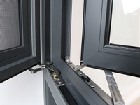 Ventanas Abatibles Modernas, Sólidas y Resistentes a Huracanes, Serie 88, de Aleación de Aluminio con Arco Superior, Doble Vidrio Templado, para Apartamentos