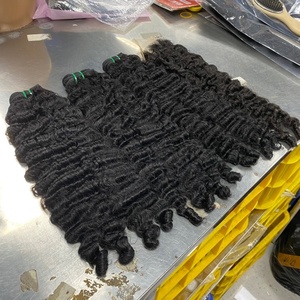 インドの生の髪の束インドのベンダー、生のインドのレミーヘア卸売、生のインドのキューティクルアライメントの髪のベンダー - Product Image 3