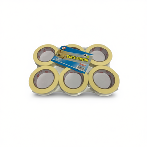 Nastro per Pittori Mnj 2,4 cm x 50 m per Protezione Pittura, Confezione da 6 Rotoli - Product Image 2