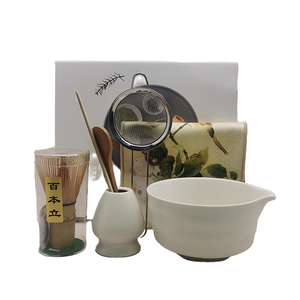 Set da tè Matcha in ceramica <span class=keywords><strong>giapponese</strong></span> moderno 8 pezzi tra cui ciotola e frusta per l'ora del tè <span class=keywords><strong>giapponese</strong></span> e coreano o omaggi - Product Image 1