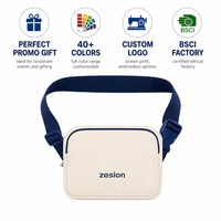 Sac banane bandoulière personnalisé avec logo, sac de voyage en toile, sac de ceinture, sac de hanche, vente en gros, fabricant OEM