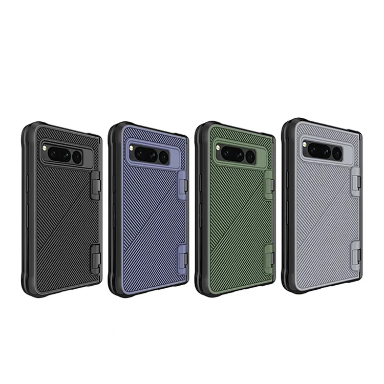 Luxury Tpu+Pc Material Flip Phone Accessories For Google Pixel Fold Shockproof Fall Proof 360 Comprehensive Protection Case