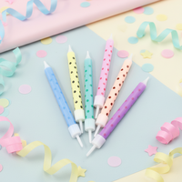 Bougies d'anniversaire de luxe colorées de haute qualité en forme d'orge avec motif à pois pour fêtes, mariages, cadeau pour femmes