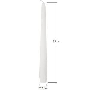 <b>Taper</b> <b>Candles</b> White 12 Pack Dripless Long Burning For Table Decor - Product Image 2