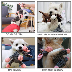 Giocattoli per cani di peluche per animali domestici per cuccioli di peluche giocattoli da masticare con cigolio per cani di piccola taglia - Product Image 2