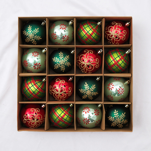 Boule de Noël en plastique de haute qualité, imprimée à 3 couleurs, motifs floraux orange soufflés à la main, directement de l'usine <span class=keywords><strong>Miman</strong></span> - Product Image 5