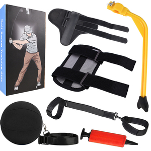Juego de 5 Piezas de Ayudas para el Entrenamiento de Swing de <span class=keywords><strong>Golf</strong></span>, Banda para el Brazo, Entrenador de Swing, Inflador de Pelotas de Impacto, Corrección de Postura y Movimiento para Práctica de Principiantes - Product Image 1