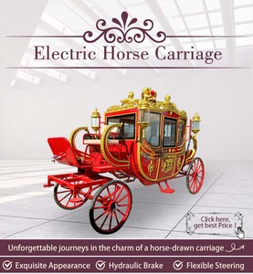 Chariot de mariage électrique à chevaux, chariot européen à chevaux, calèche de tourisme à chevaux, chariot de chevaux électrique pour mariages - Product Image 5