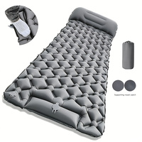 Matelas de camping gonflable léger et imperméable CE avec pompe à pied intégrée, design compact, pour chambre et salon