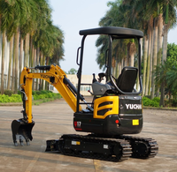 Nuevo Yuchai 1,7 Ton Mini Excavadora sobre orugas U17 en stock para la venta