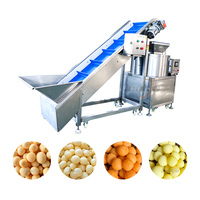 Wasmachine voor wortelgroenten 500-1000KG/H, wortelsnijmachine, aardappelblokjes snijmachine, aardappel schil- en polijstlijn