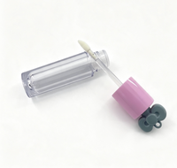 Tube à lèvres transparent élégant, écologique, personnalisable, vide, pour emballage de gloss cosmétique